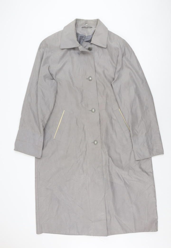 London Fog Women's Grey Long Overcoat Size 14