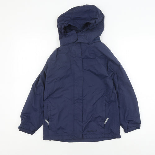 Peter Storm Boys Blue Hooded Parka 9-10 Yrs Waterproof
