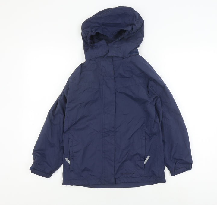 Peter Storm Boys Blue Hooded Parka 9-10 Yrs Waterproof