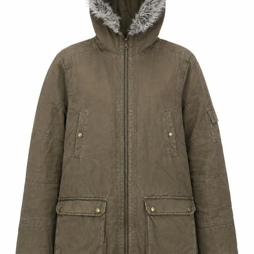 Roman Originals Women's Green Parka Coat, Size S