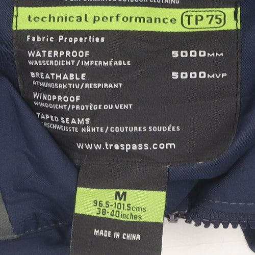 Trespass Men's Blue Waterproof Windbreaker Jacket M