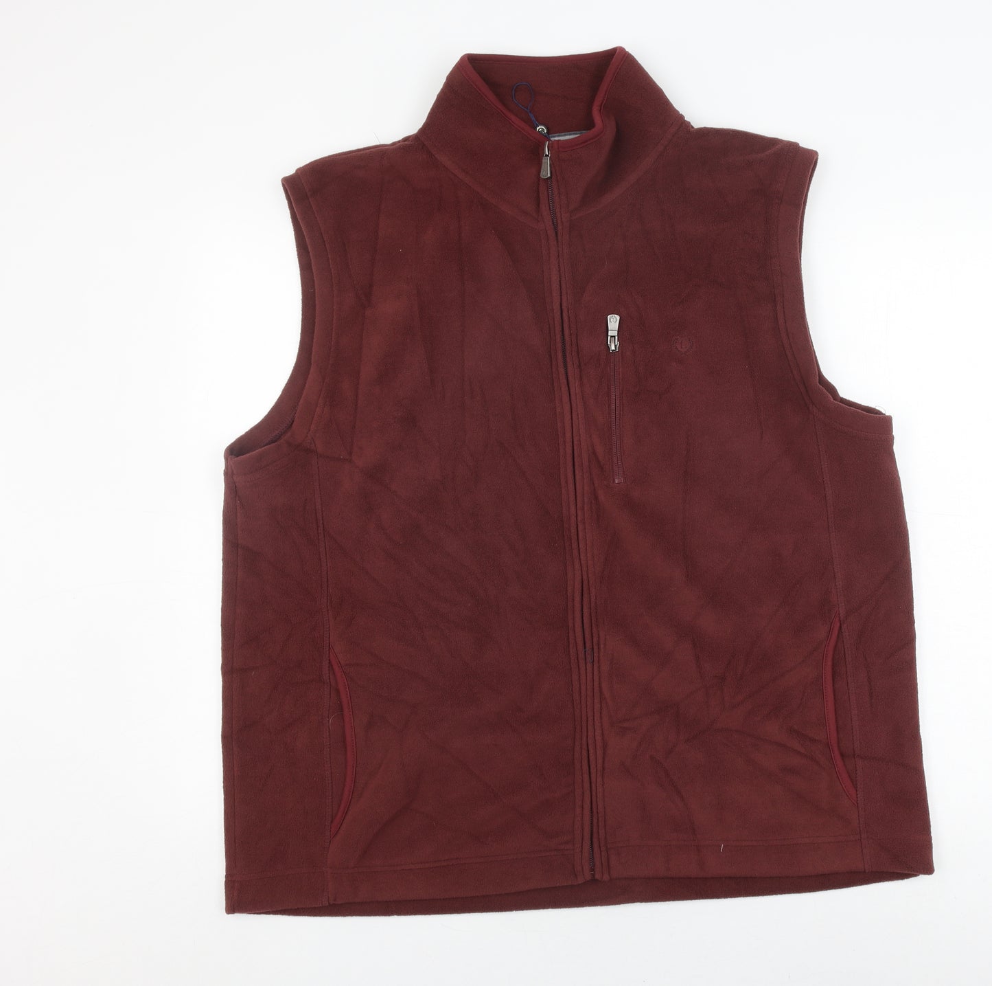 Lincoln Men's Brown XL Fleece Waistcoat - Full Zip Casual