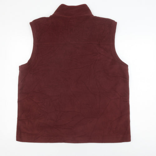 Lincoln Men's Brown XL Fleece Waistcoat - Full Zip Casual