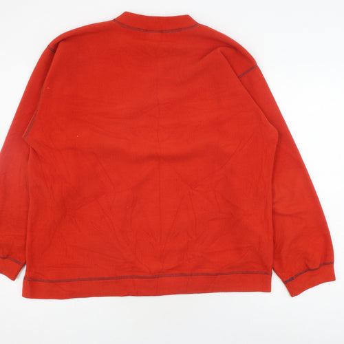 HEAD Unisex Red Lightweight Fleece Crew Neck Sweatshirt Size 16