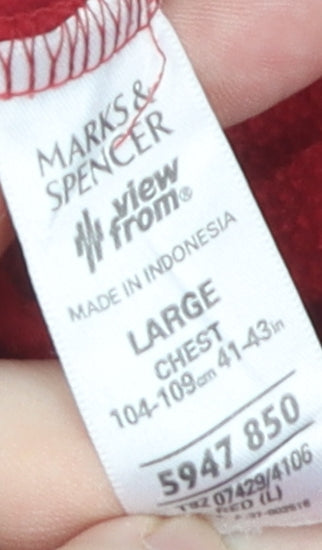 Marks and Spencer Men's Red Sweatshirt, Large, Pullover