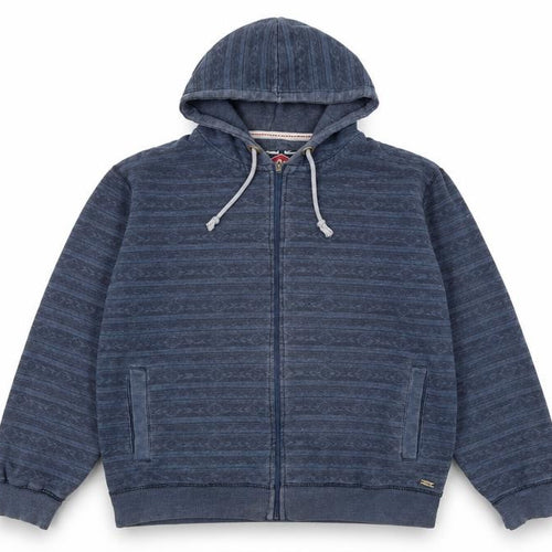 Lee Cooper Men's Blue Hooded Jacket XL, Casual Knit Zip