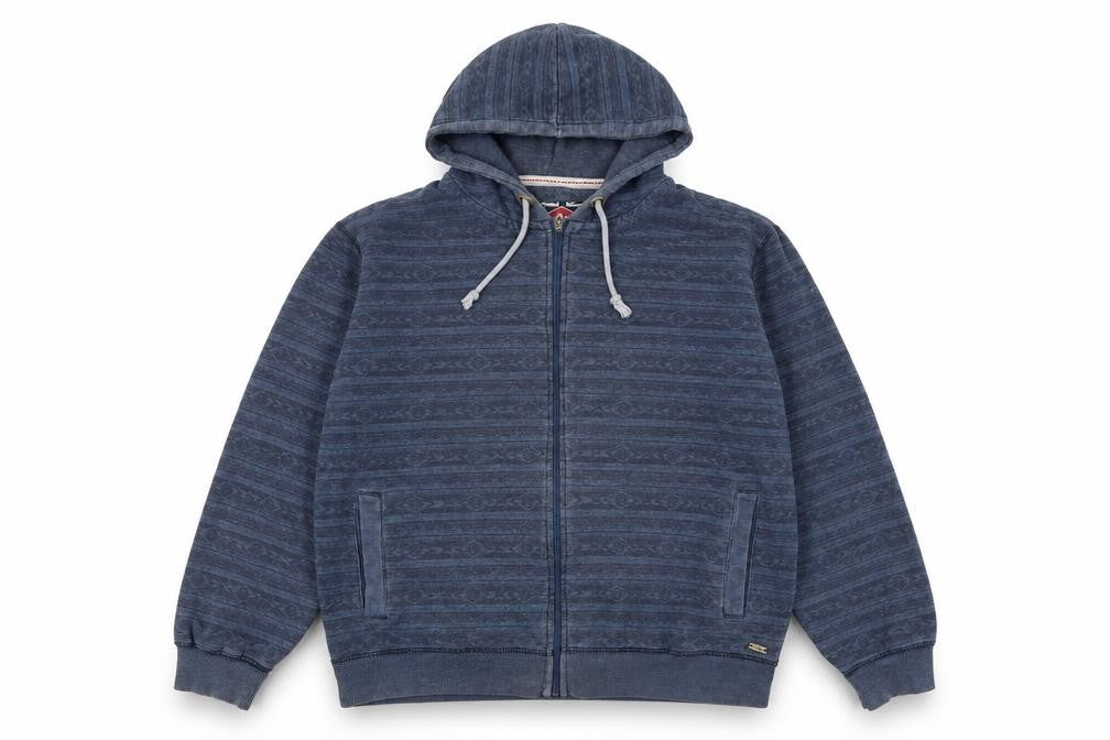 Lee Cooper Men's Blue Hooded Jacket XL, Casual Knit Zip