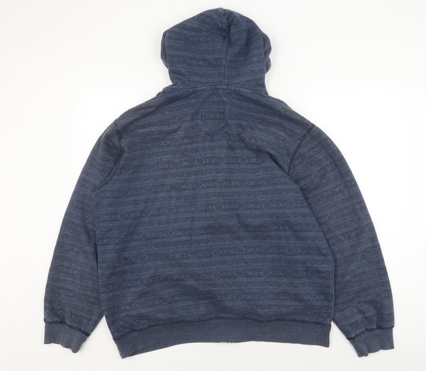 Lee Cooper Men's Blue Hooded Jacket XL, Casual Knit Zip
