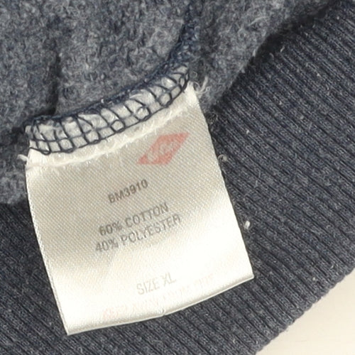 Lee Cooper Men's Blue Hooded Jacket XL, Casual Knit Zip