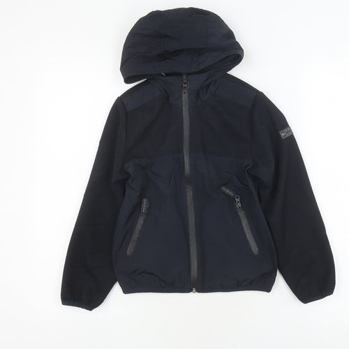 Jasper Conran Boys Black Hooded Puffer Jacket Age 8