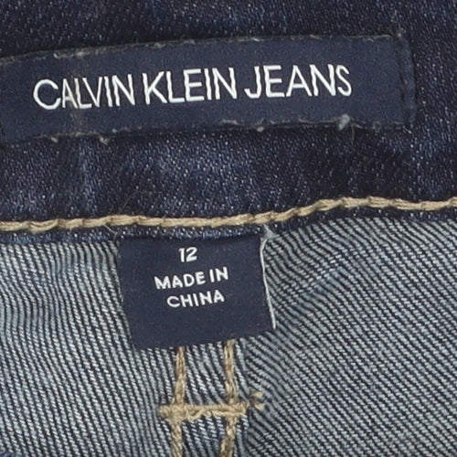 Calvin Klein Women's Blue Straight Jeans Size 12