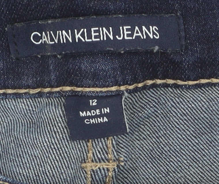 Calvin Klein Women's Blue Straight Jeans Size 12