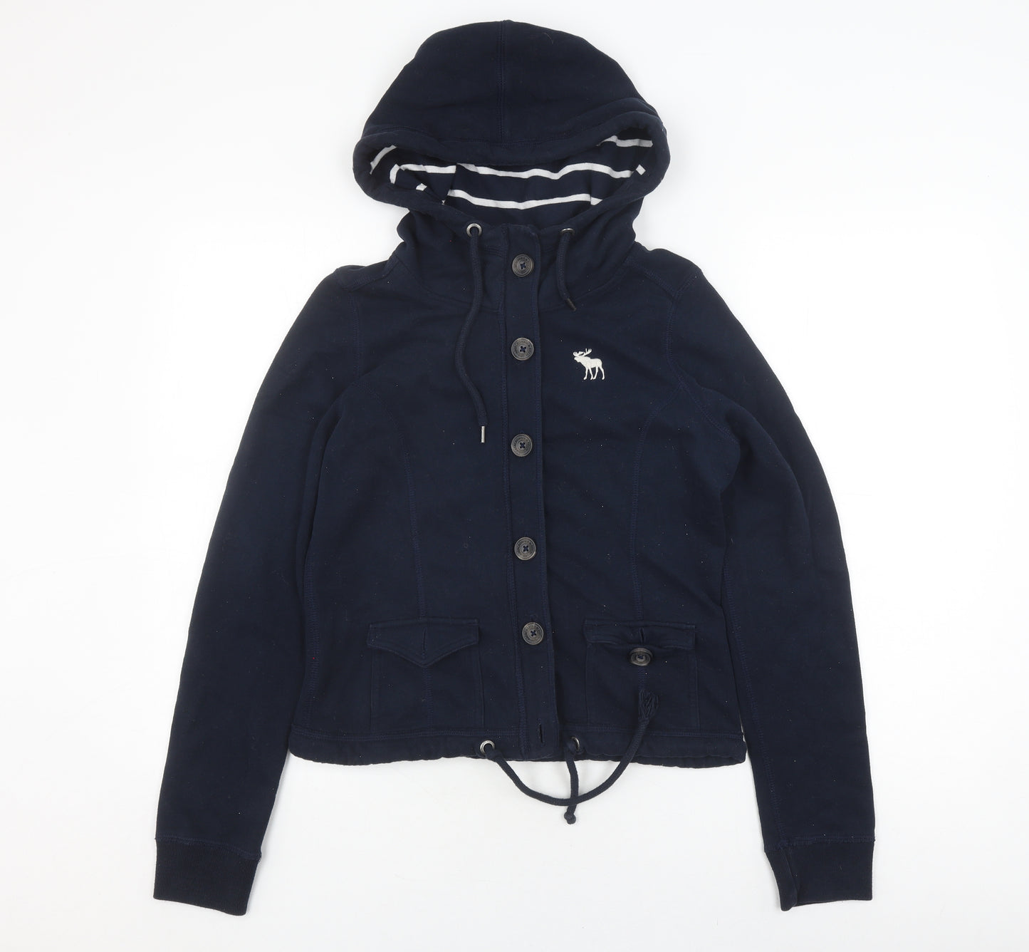 Abercrombie & Fitch Women's Blue Hooded Jacket M Casual