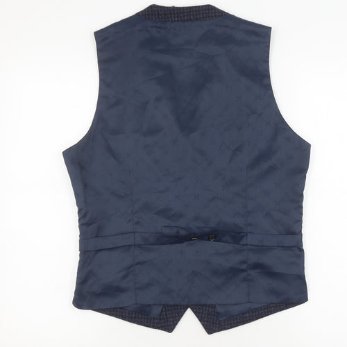 Hammond & Co. Men's Blue Check Waistcoat Size 38R