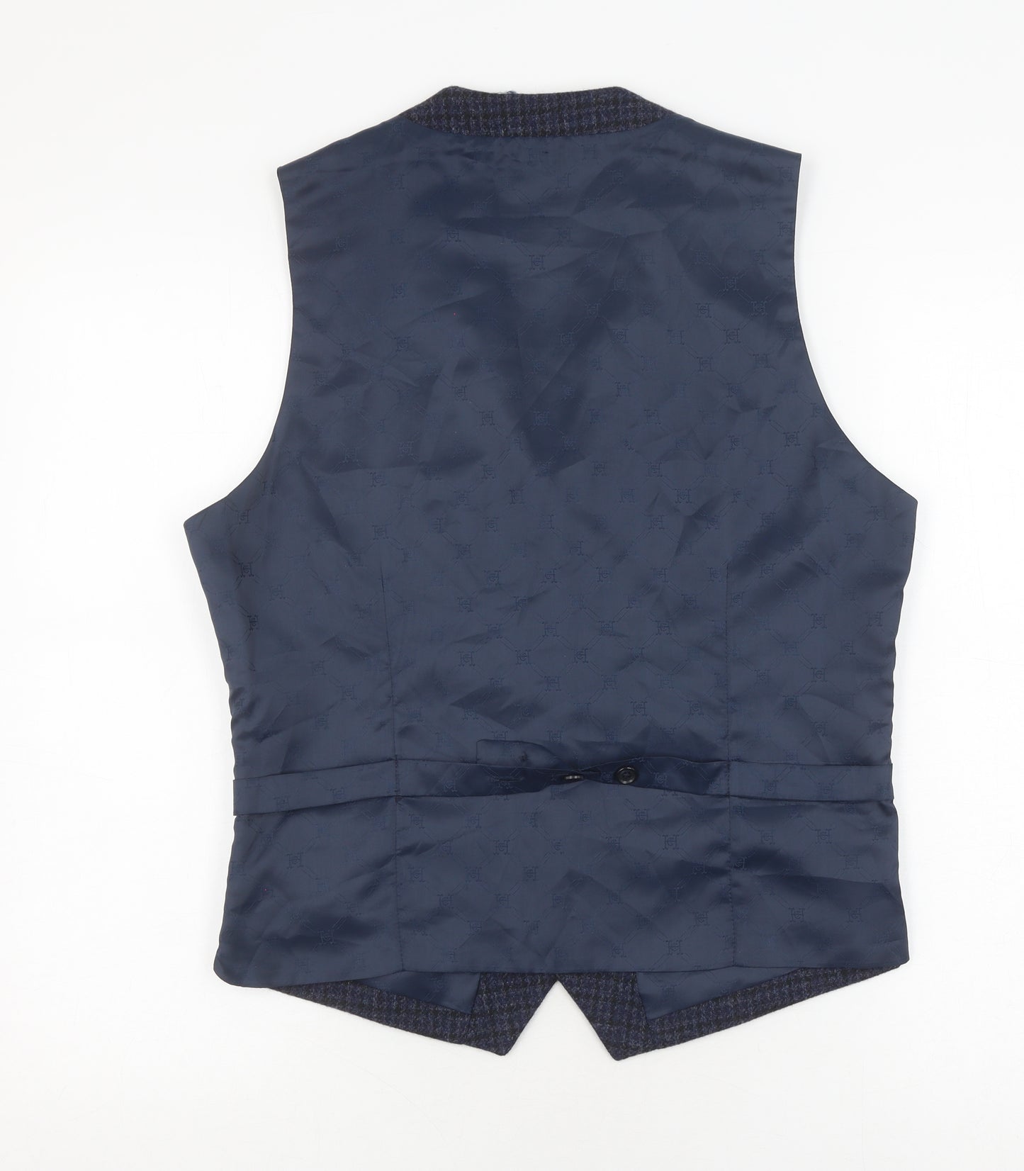 Hammond & Co. Men's Blue Check Waistcoat Size 38R