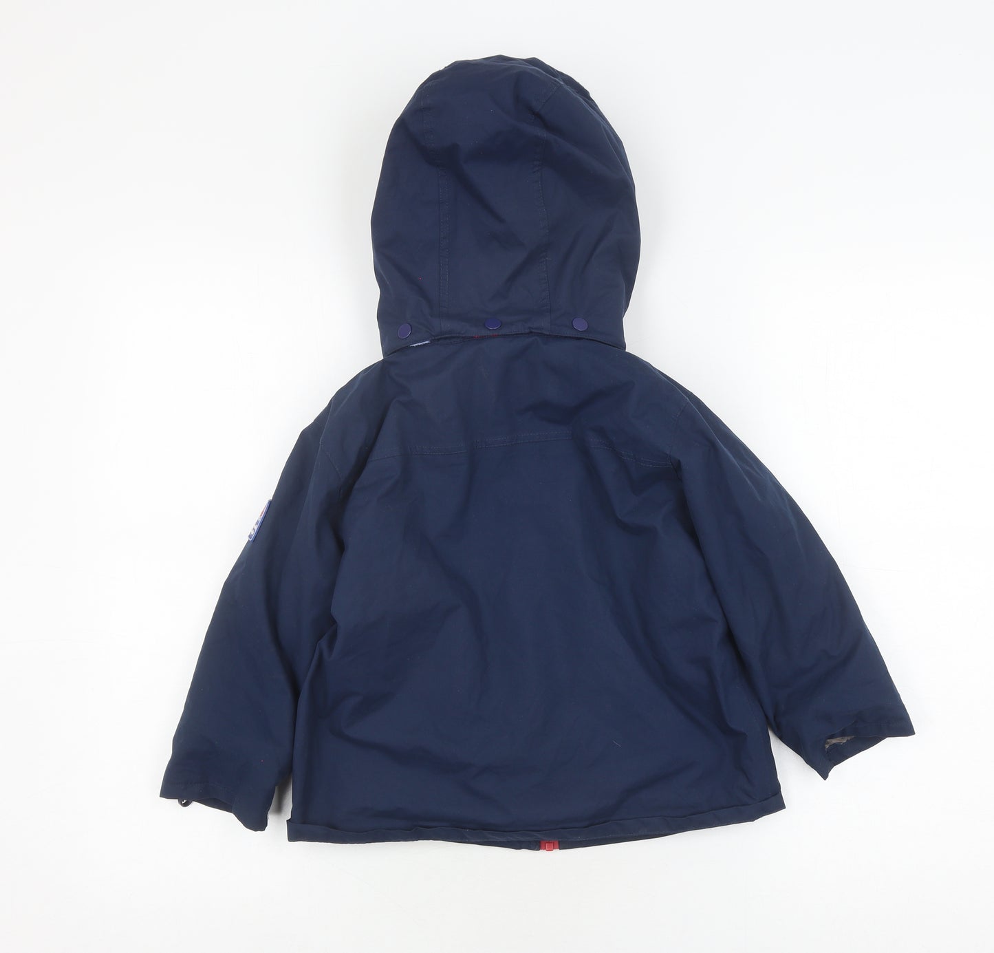 JoJo Maman Bébé Boys Blue Parka Jacket 4-5 Years Hooded Lined