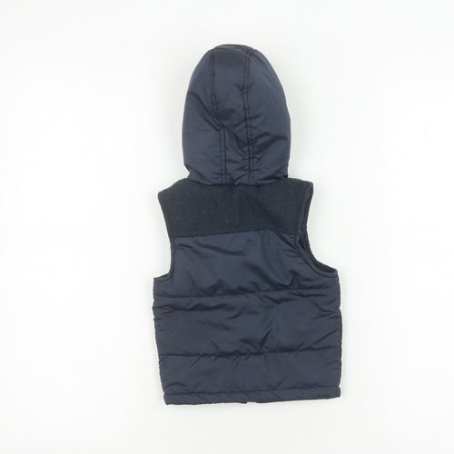 Disney Unisex Baby Blue Hooded Puffer Jacket, 12-18M