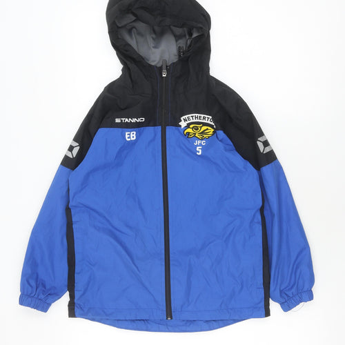 Stanno Boys Blue Windbreaker Jacket Size 11 Hooded
