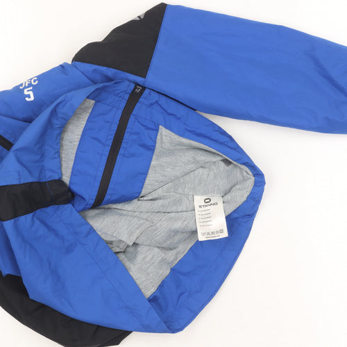 Stanno Boys Blue Windbreaker Jacket Size 11 Hooded