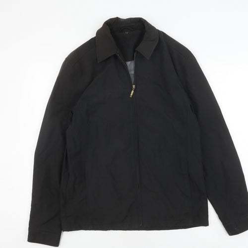 Thomas Nash Men's Black Zip Jacket, Size S, Cotton Blend