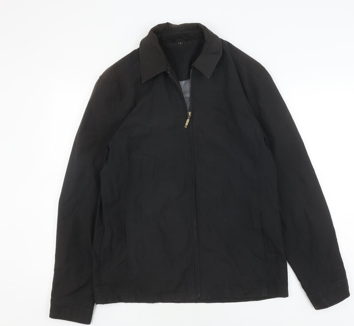 Thomas Nash Men's Black Zip Jacket, Size S, Cotton Blend