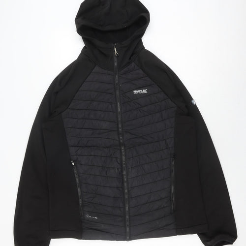 Regatta Men's XL Black Puffer Jacket Hooded Outdoor