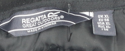Regatta Men's XL Black Puffer Jacket Hooded Outdoor