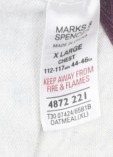 Marks and Spencer Men's Beige XL Pullover Sweatshirt