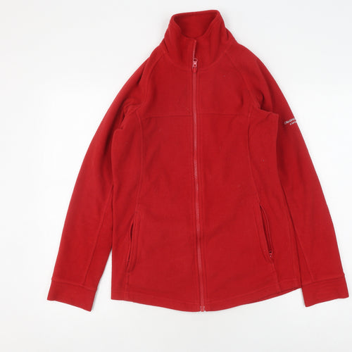 Craghoppers Women's Red Full Zip Fleece Hoodie Size 8