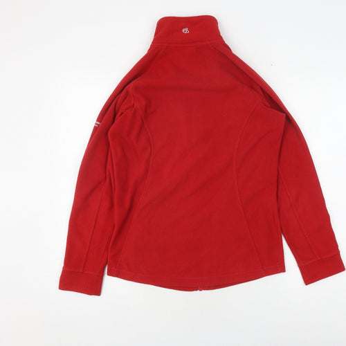 Craghoppers Women's Red Full Zip Fleece Hoodie Size 8