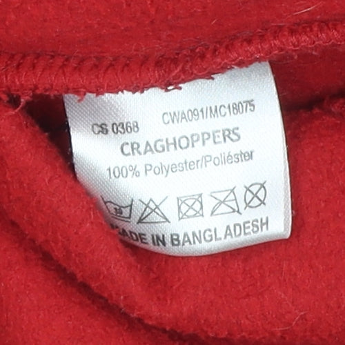 Craghoppers Women's Red Full Zip Fleece Hoodie Size 8