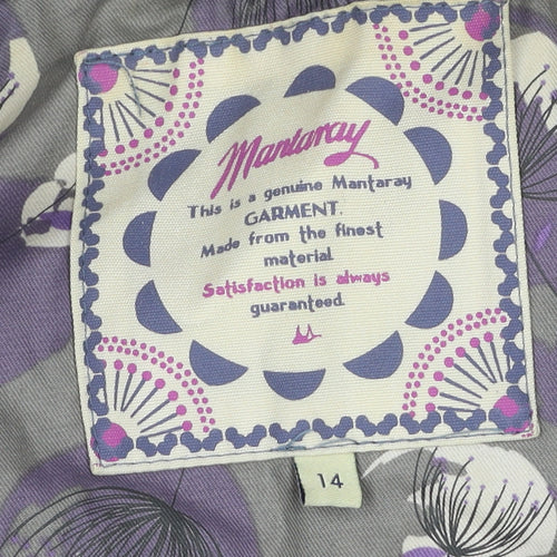 Mantaray Women's Multicoloured Floral Coat Size 14