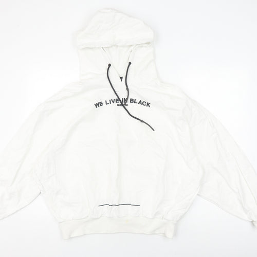 Religion Men's White Pullover Hoodie M Graphic Print