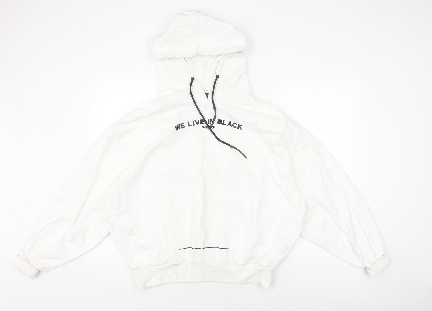 Religion Men's White Pullover Hoodie M Graphic Print