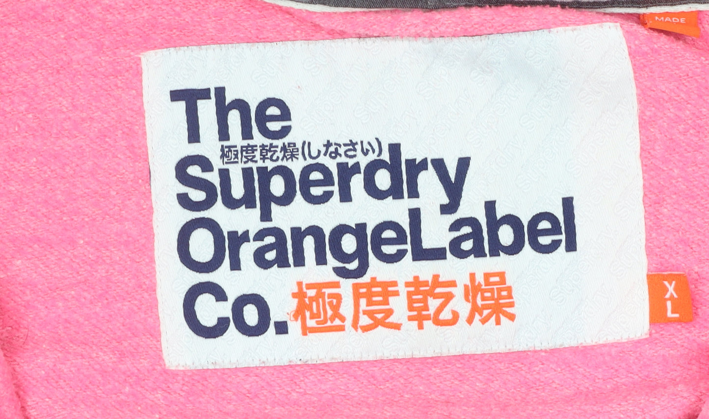 Superdry Women Pink Basic Hoodie Jacket XL