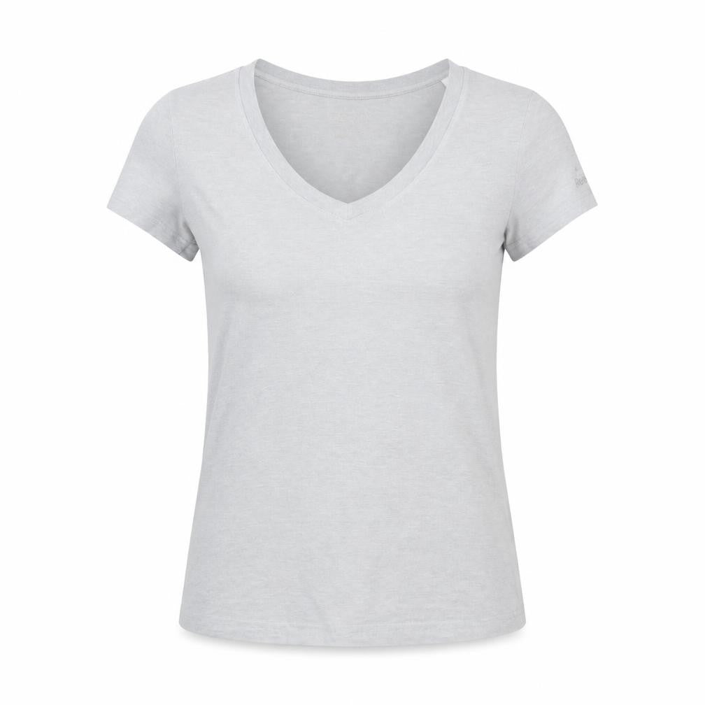 Reebok Women’s Grey V-Neck T-Shirt, Size S