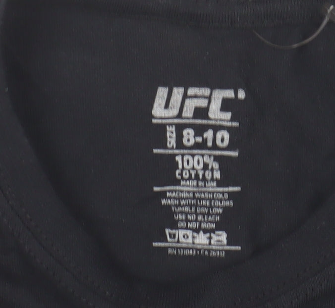 UFC Boys Black Graphic T-Shirt 8-10 Years