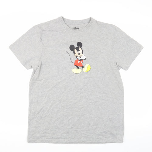 Disney Men's Grey Mickey Mouse T-Shirt 2XL