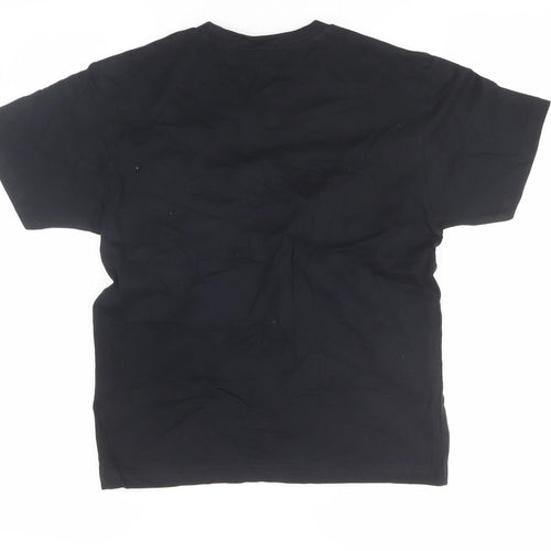 UFC Boys Black Cotton Logo T-Shirt, Size 8-10