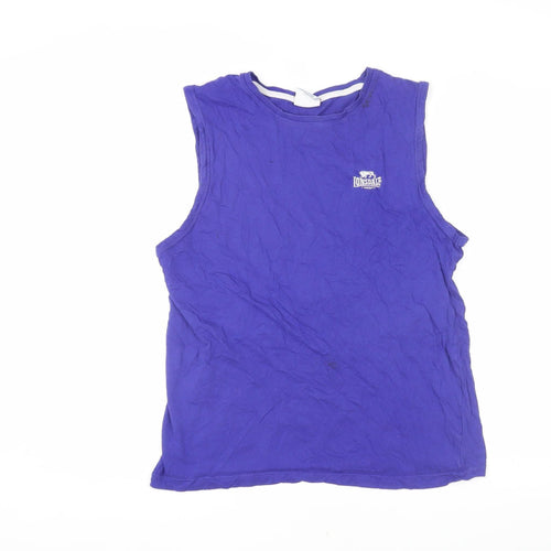 Lonsdale Unisex Purple Tank Top M Cotton Casual