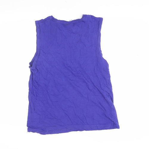 Lonsdale Unisex Purple Tank Top M Cotton Casual