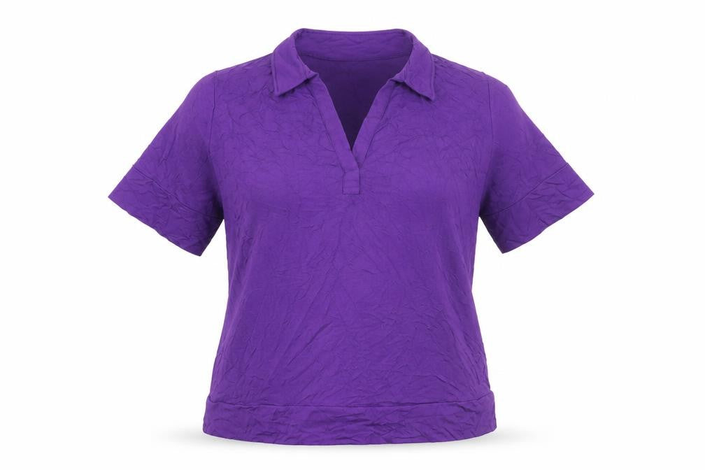 Long Tall Sally Women's Purple Polo Shirt, Size L