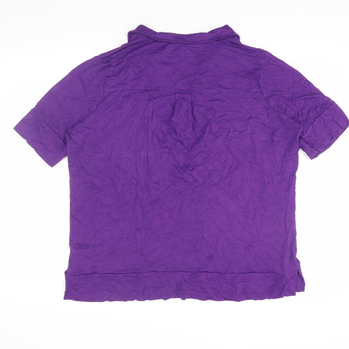 Long Tall Sally Women's Purple Polo Shirt, Size L