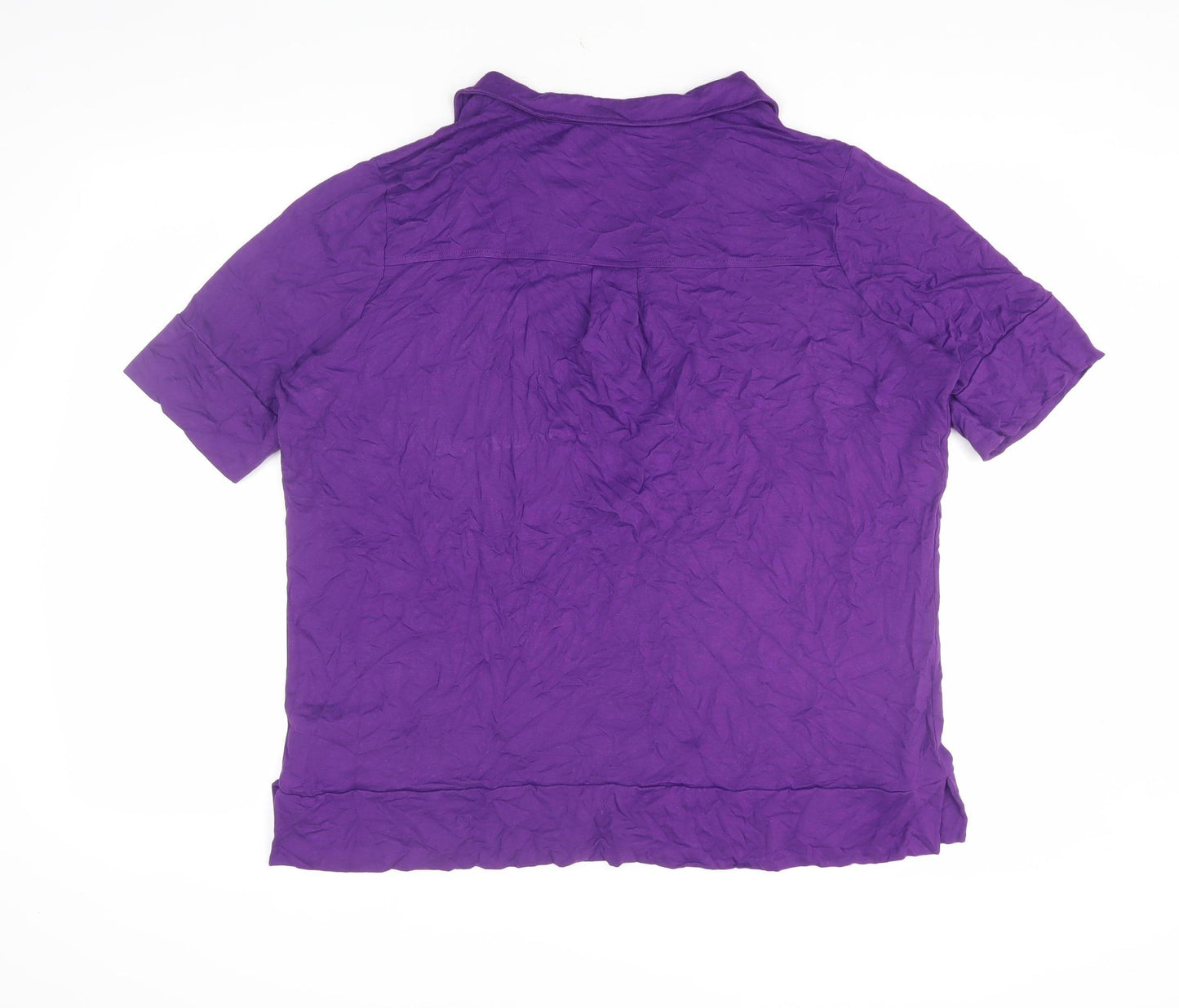 Long Tall Sally Women's Purple Polo Shirt, Size L