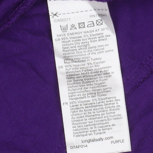 Long Tall Sally Women's Purple Polo Shirt, Size L