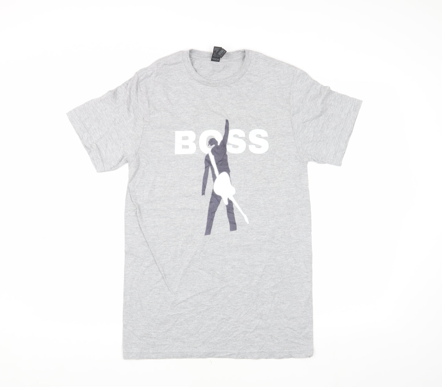 Gildan Men's Grey Graphic Print T-Shirt, Size S