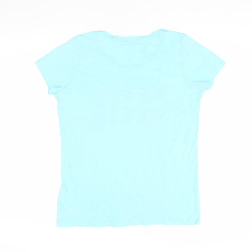 Hush Women's Blue Cotton T-Shirt, Size 8, Casual Spring