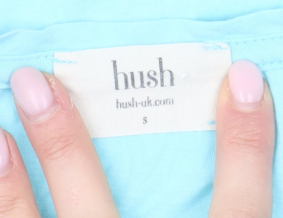 Hush Women's Blue Cotton T-Shirt, Size 8, Casual Spring