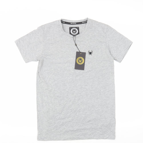 Intense Men's Grey Crew Neck Short Sleeve T-Shirt, Size S