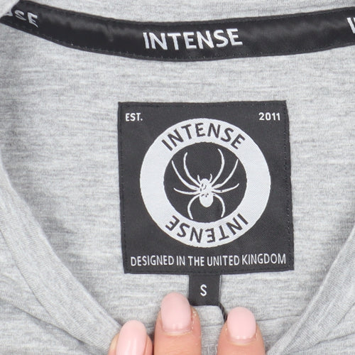 Intense Men's Grey Crew Neck Short Sleeve T-Shirt, Size S
